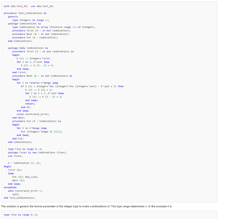 with Ada. Text_IO; use Ada. Text_10; procedure | Chegg.com