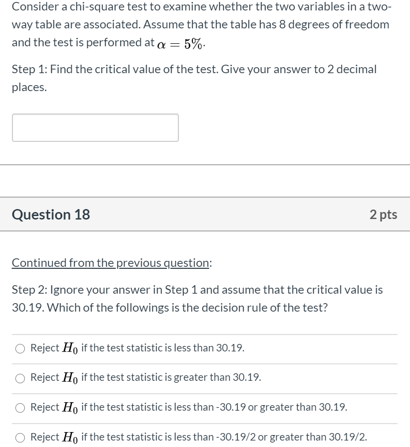 Consider A Chi Square Test To Examine Whether The Two Chegg Com