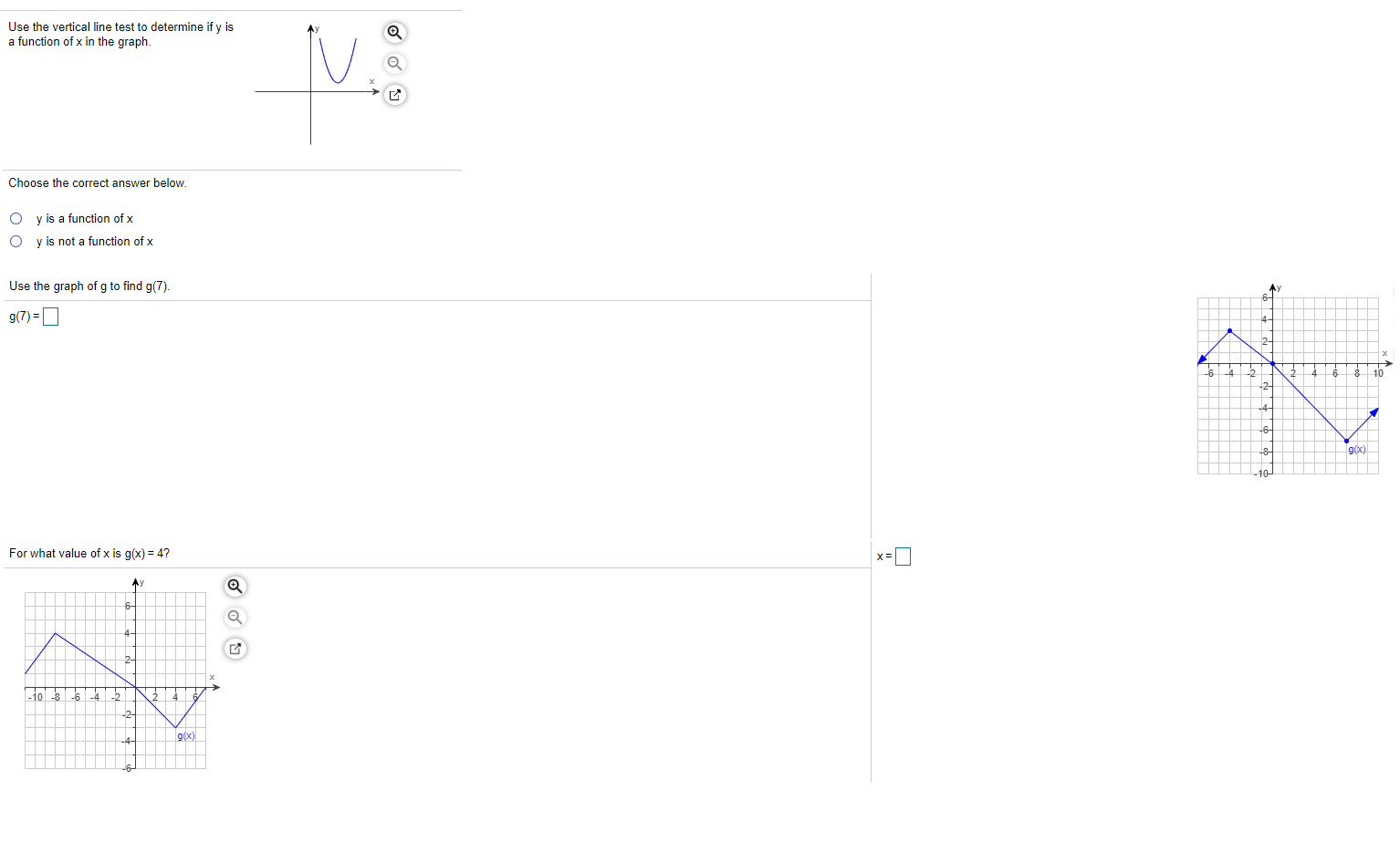 Solved Use The Vertical Line Test To Determine If Y Is A Chegg