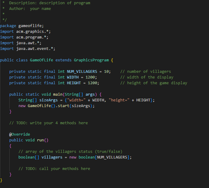 CSCI 110 Project 3b Game of Life Write a Java program | Chegg.com
