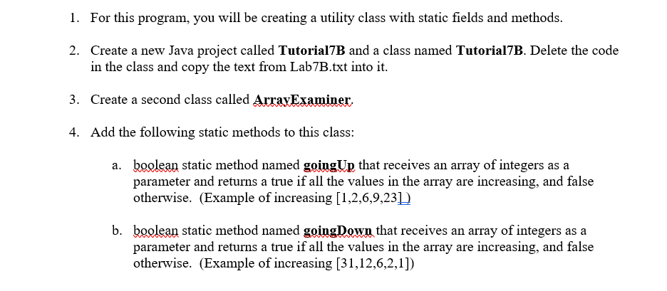 Solved 1. For this program, you will be creating a utility | Chegg.com