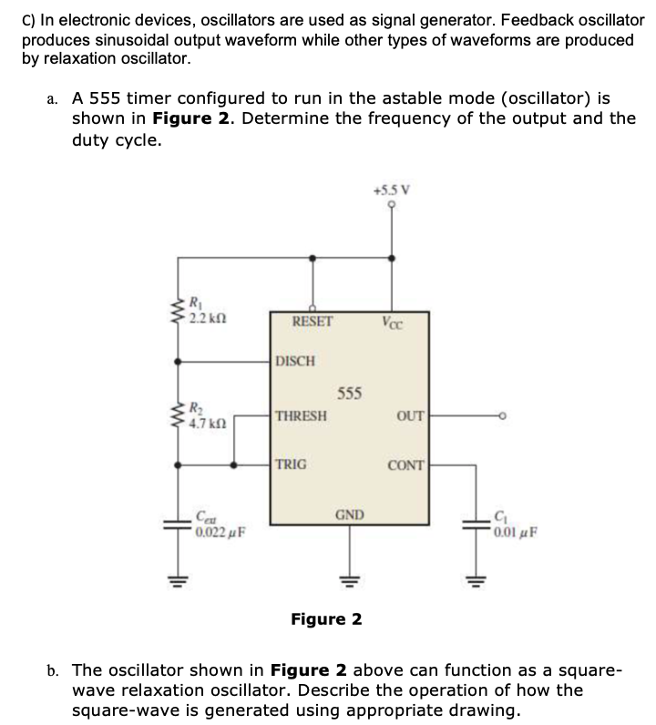 Solved C) In electronic devices, oscillators are used as | Chegg.com