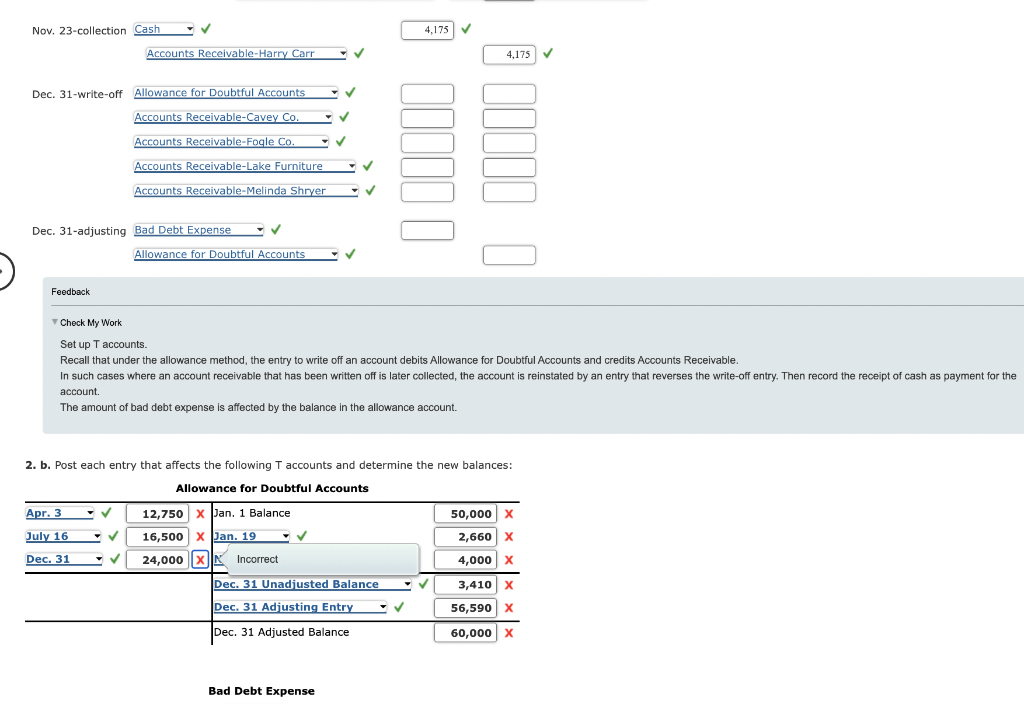 Solved Entries Related To Uncollectible Accounts The | Chegg.com