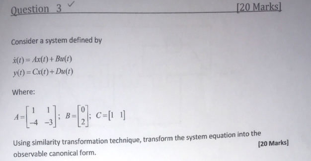 Solved Consider a system defined by | Chegg.com