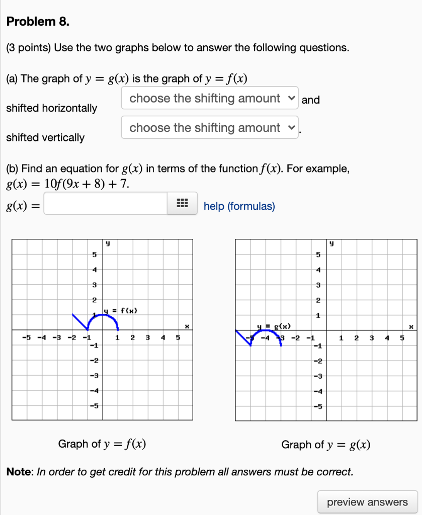 Solved Problem 8 3 Points Use The Two Graphs Below To Chegg Com