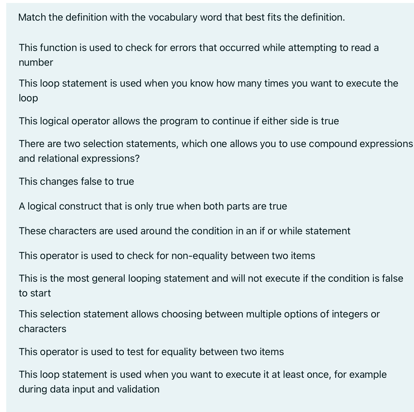 solved-each-statement-requests-an-answer-the-options-are-chegg