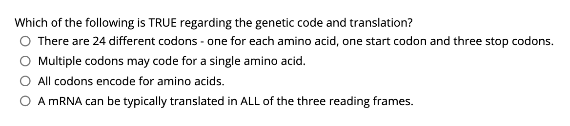 Solved Which of the following is TRUE regarding the genetic | Chegg.com