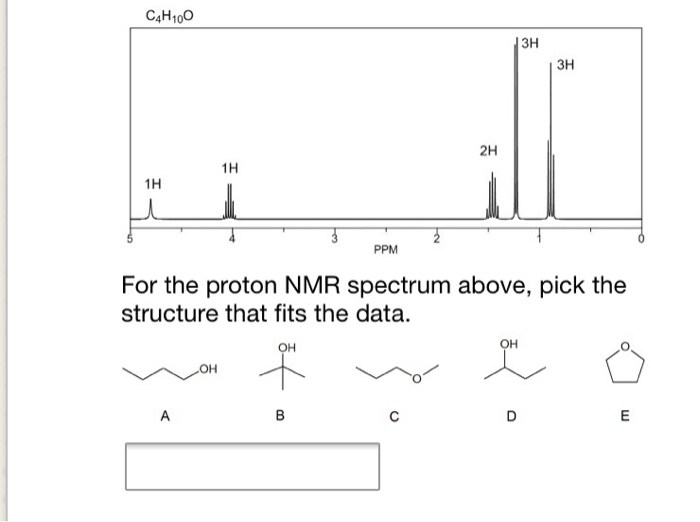 Solved C4H10 зн зн 2H 1H 1H PPM For the proton NMR spectrum | Chegg.com