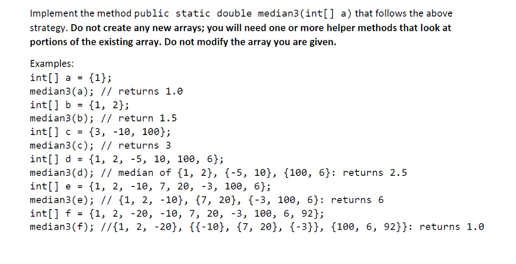 Java Recursion Assignment. You may not use for or | Chegg.com