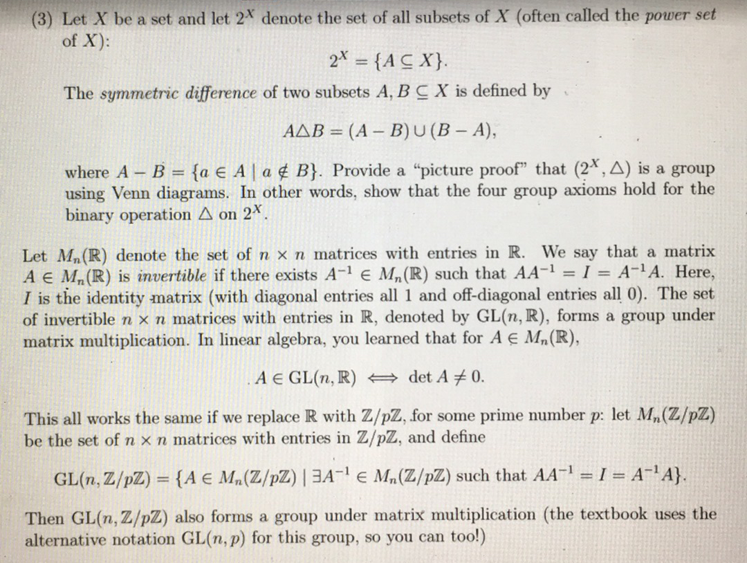 Solved 3 Let X Be A Set And Let 2 Denote The Set Of Al Chegg Com