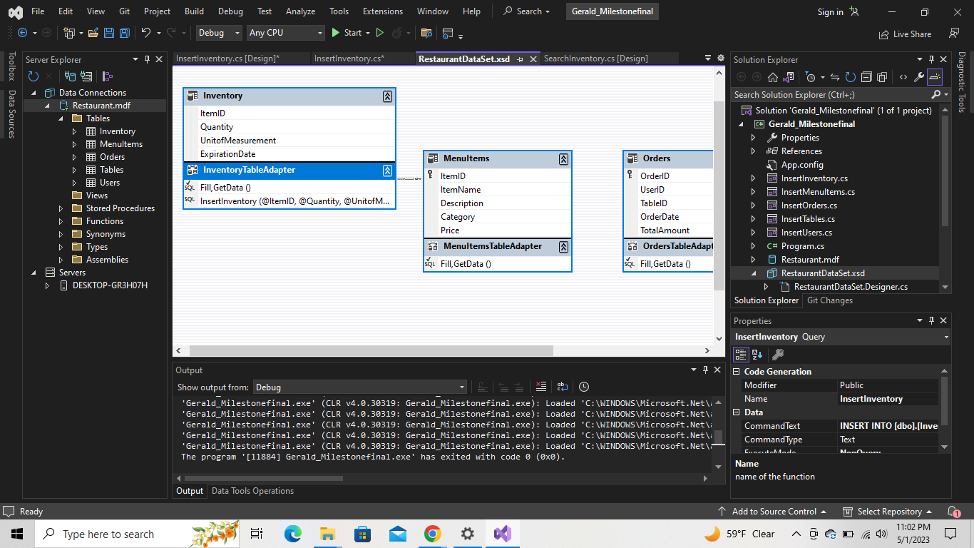 Visual Studio Help: Can you help me resolve an error | Chegg.com
