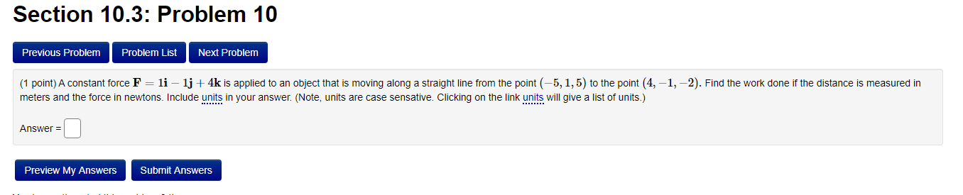 Solved Section 10.3: Problem 10 Previous Problem Problem | Chegg.com