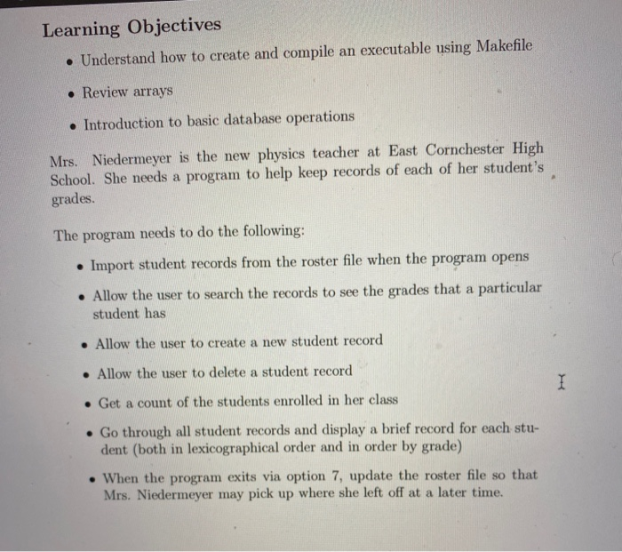 Learning Objectives • Understand how to create and | Chegg.com