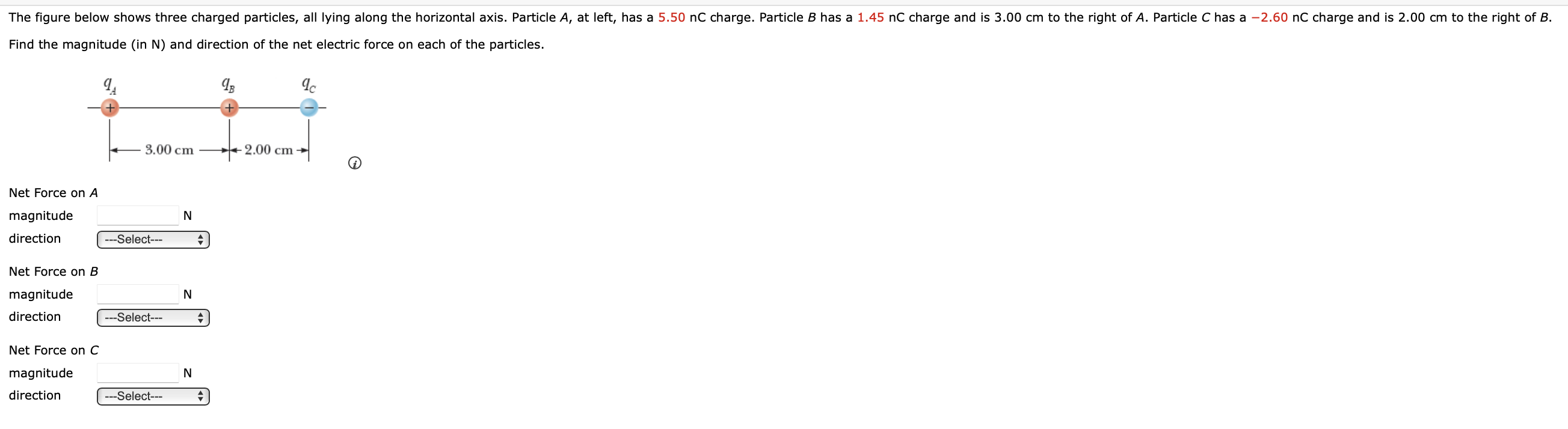 magnitude and direction of net force calculator