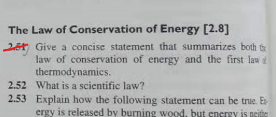 which statement explains the law of conservation of energy