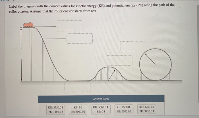 Solved Label the diagram with the correct values for kinetic | Chegg.com