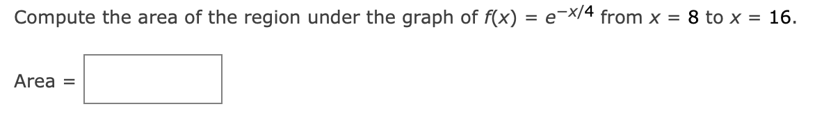 Solved Compute the area of the region under the graph of | Chegg.com