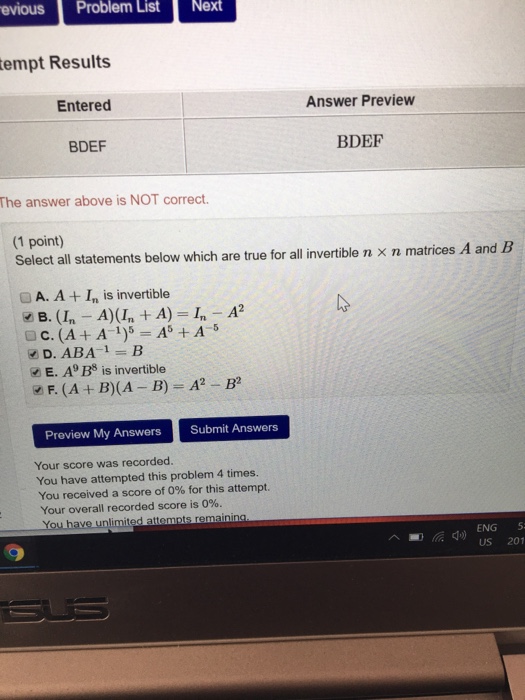 Solved Select All Statements Below Which Are True For All | Chegg.com