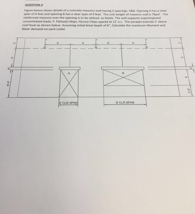 Solved Figure below shows details of a concrete masonry wall