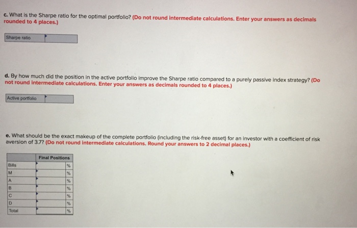 Solved A Portfolio Manager Summarizes The Input From The | Chegg.com