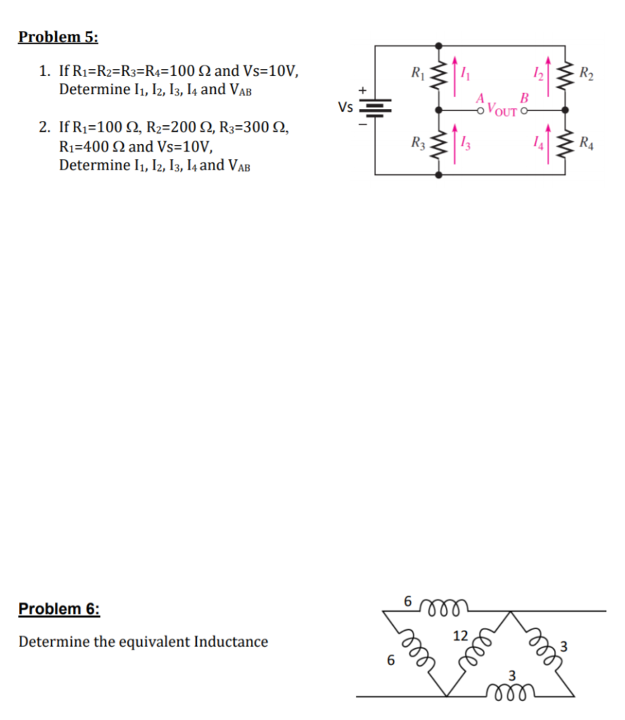 Solved Problem 5: 1. If Ri-R2 R3 R4 100 2 and Vs-10V, R2 | Chegg.com