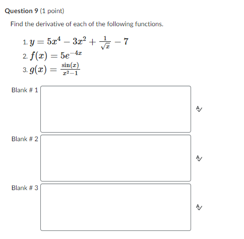 Solved Find The Derivative Of Each Of The Following | Chegg.com