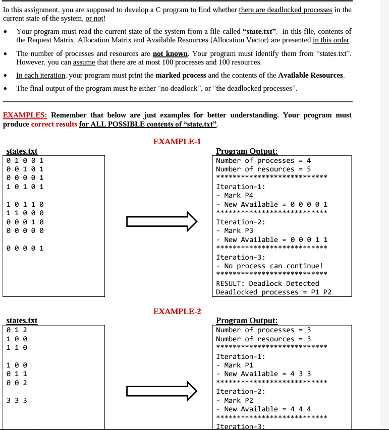 Solved In this assignment, you are supposed to develop a C | Chegg.com