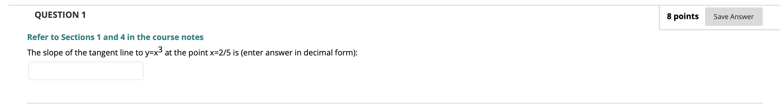Solved QUESTION 1 8 points Save Answer Refer to Sections 1 | Chegg.com