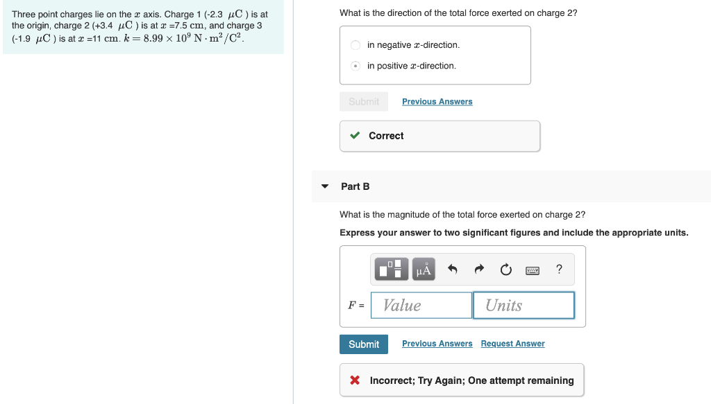 Solved What is the direction of the total force exerted on | Chegg.com