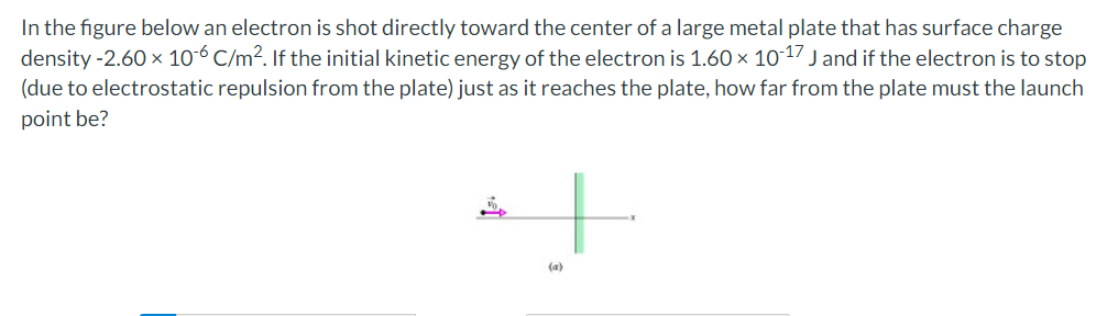 Solved In the figure below an electron is shot directly | Chegg.com