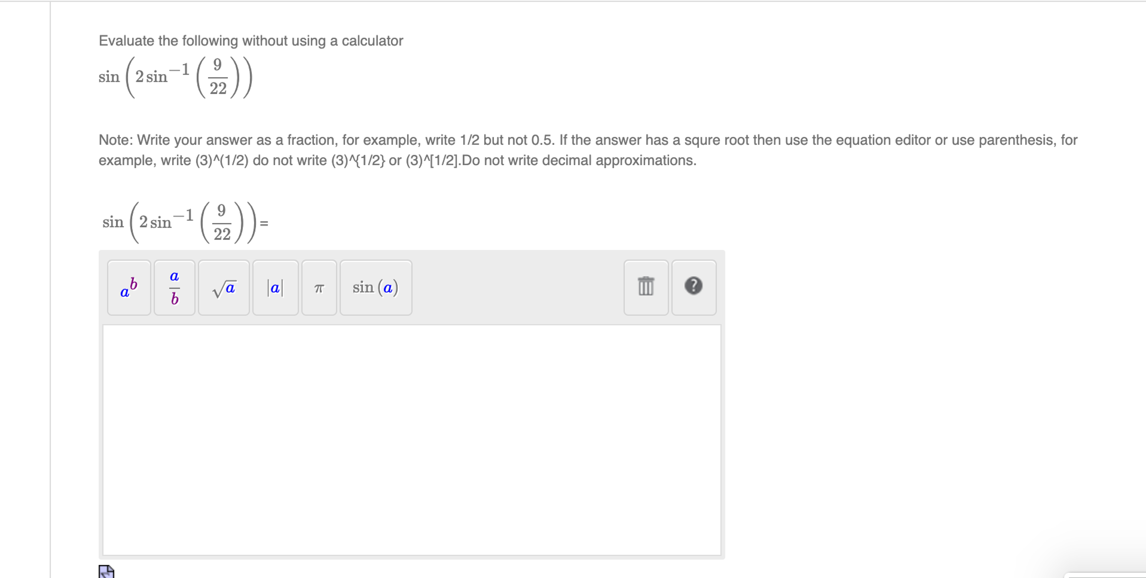 Solved Evaluate the following without using a | Chegg.com