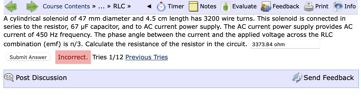 Solved Course Contents » ... » RLC » Timer Notes Evaluate | Chegg.com