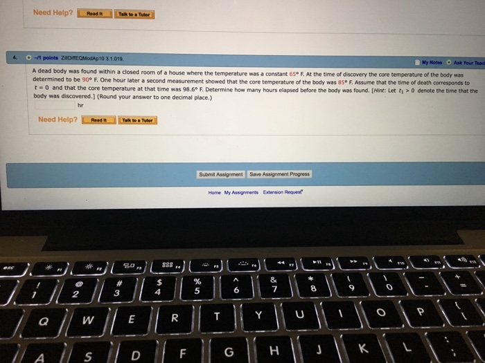 Solved Previous Answers ZIDMEoModAp10 3.1.003. My Notes o | Chegg.com