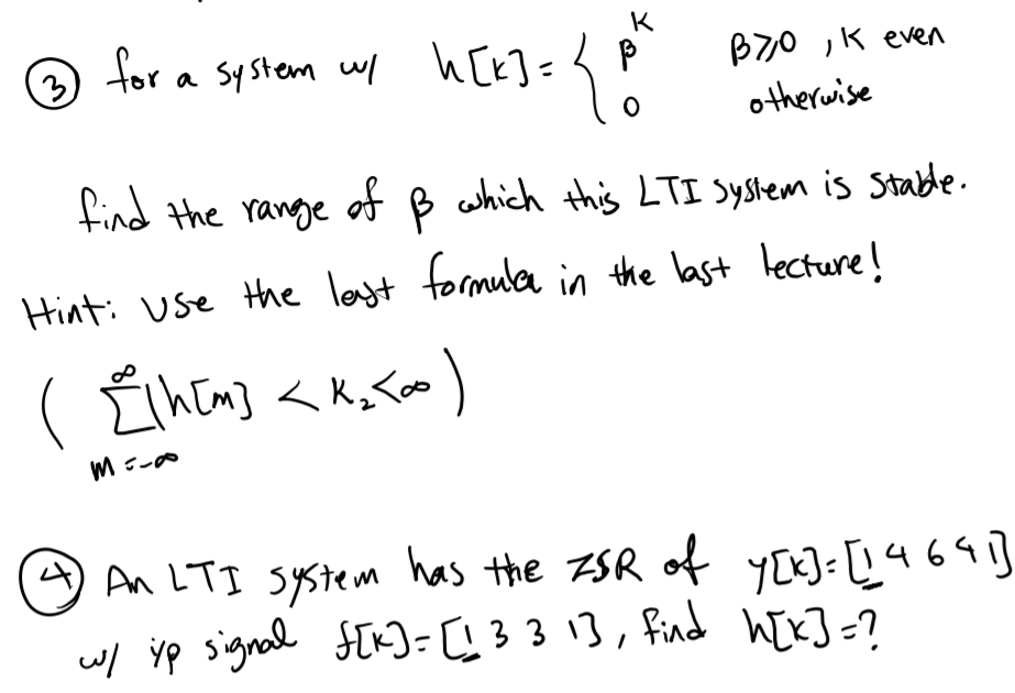 Solved K 3 Find The Range For A A System W H K H Chegg Com