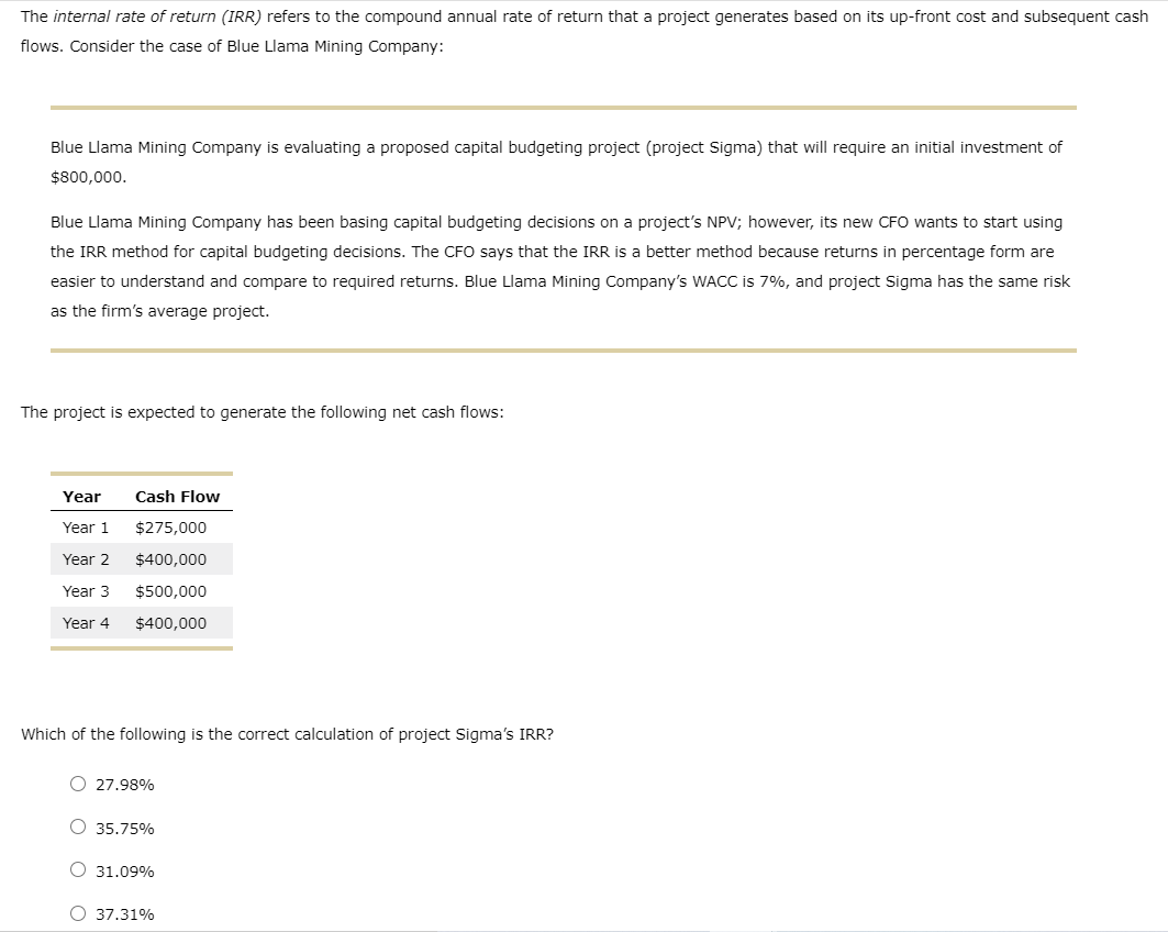 solved-the-internal-rate-of-return-irr-refers-to-the-chegg