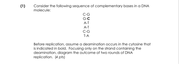 Solved Consider The Following Sequence Of Complementary | Chegg.com