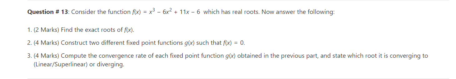 Solved Question # 13: Consider the function f(x) = x3 – 6x2 | Chegg.com