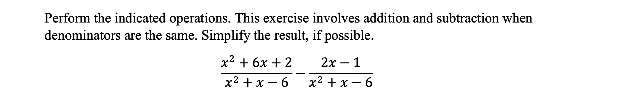 Solved Perform the indicated operations. This exercise | Chegg.com