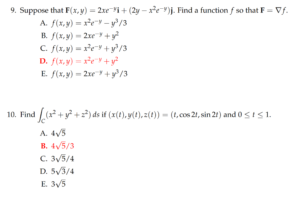Solved 9 Suppose That F X Y 2xe Yi 2y X E Y J F Chegg Com