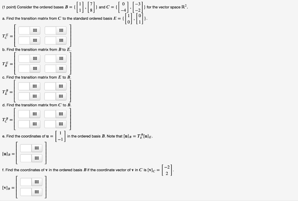 Solved Section 3.5 Change Of Basis: Problem 8 Previous | Chegg.com