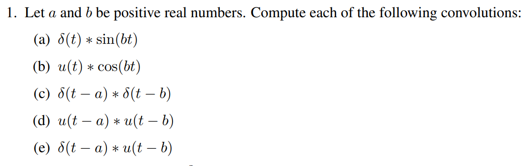 1. Let A And B Be Positive Real Numbers. Compute Each | Chegg.com