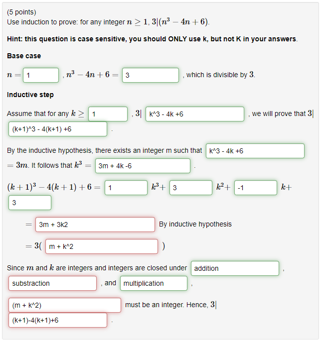 Solved (5 Points) Use Induction To Prove: For Any Integer N | Chegg.com