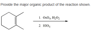 Solved Provide the major organic product of the reaction | Chegg.com