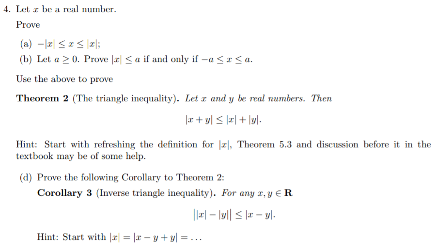 Solved From a Course Introduction to Abstract Algebra. With