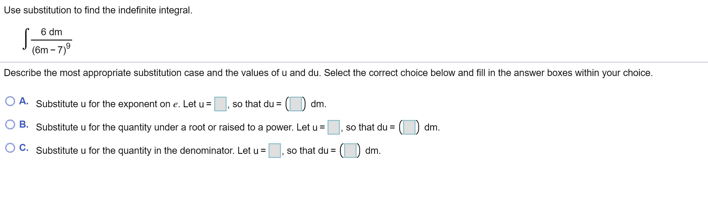 Solved Use Substitution To Find The Indefinite Integral Chegg Com