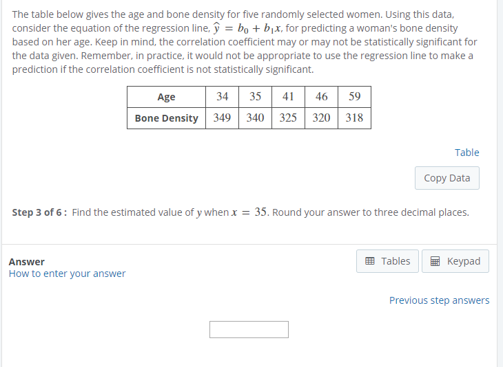 Solved PLEASE HELP I AM SAD ON THIS Step 3 of 6: Find the | Chegg.com