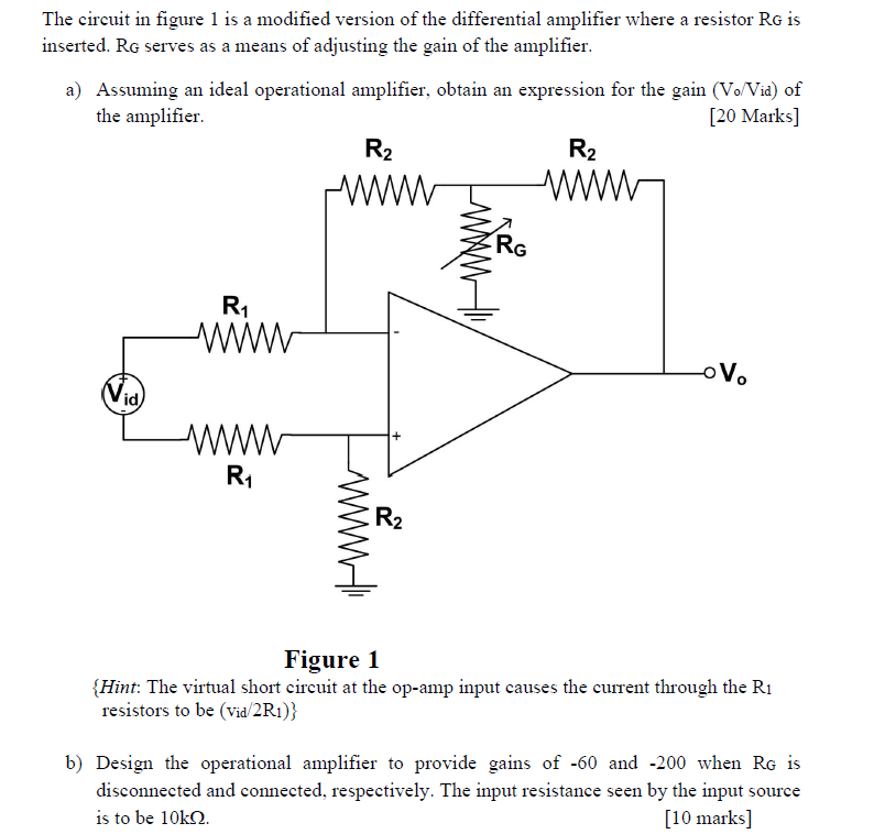 Solved The circuit in figure 1 is a modified version of the | Chegg.com