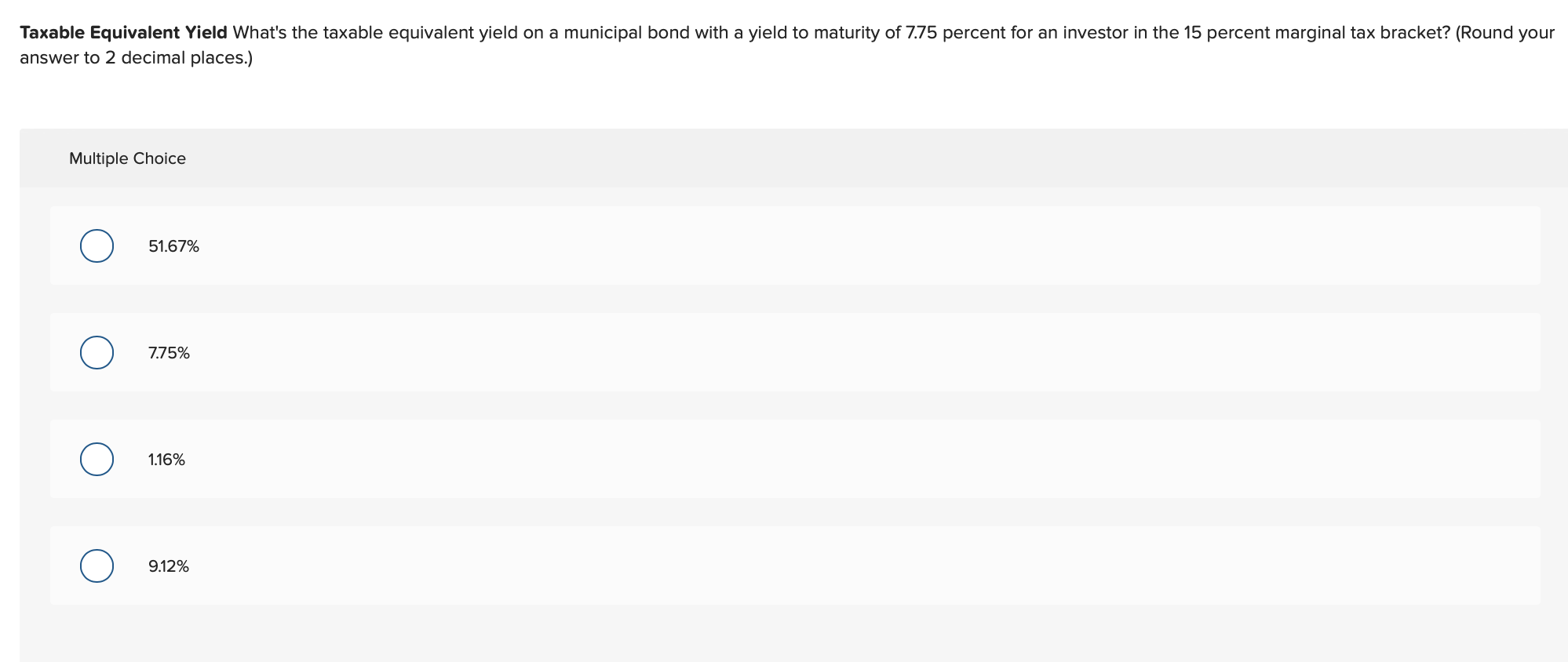 Solved Taxable Equivalent Yield What's the taxable