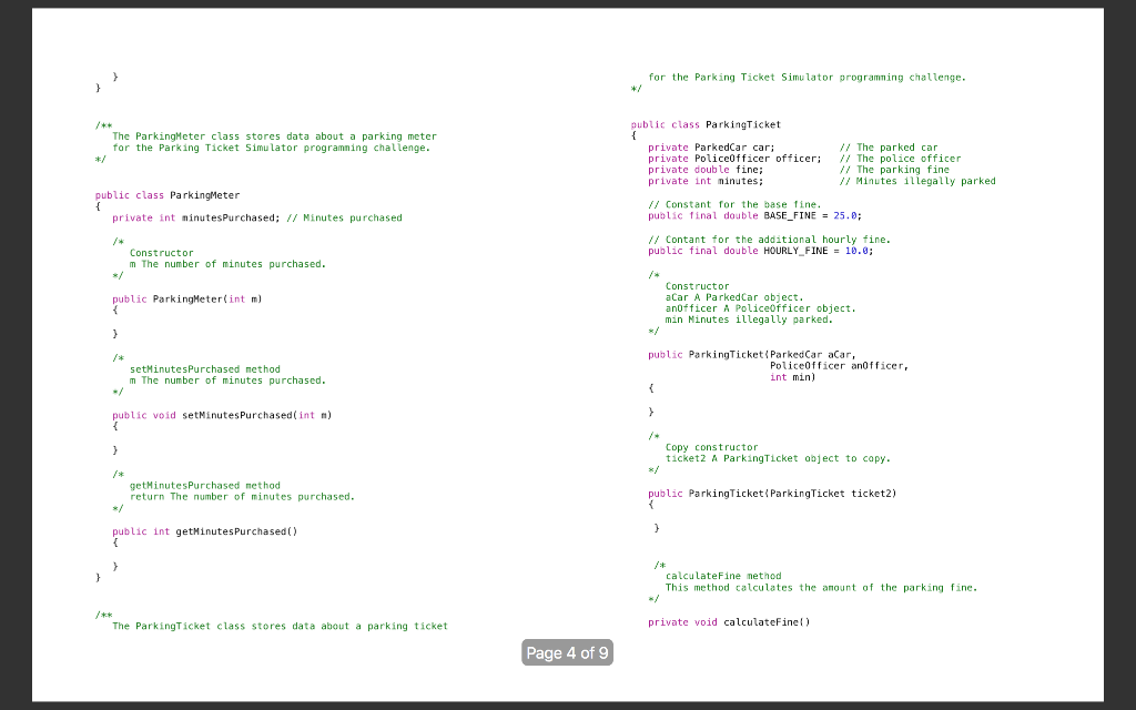 Solved Please complete the .java file(s) and be sure to use | Chegg.com