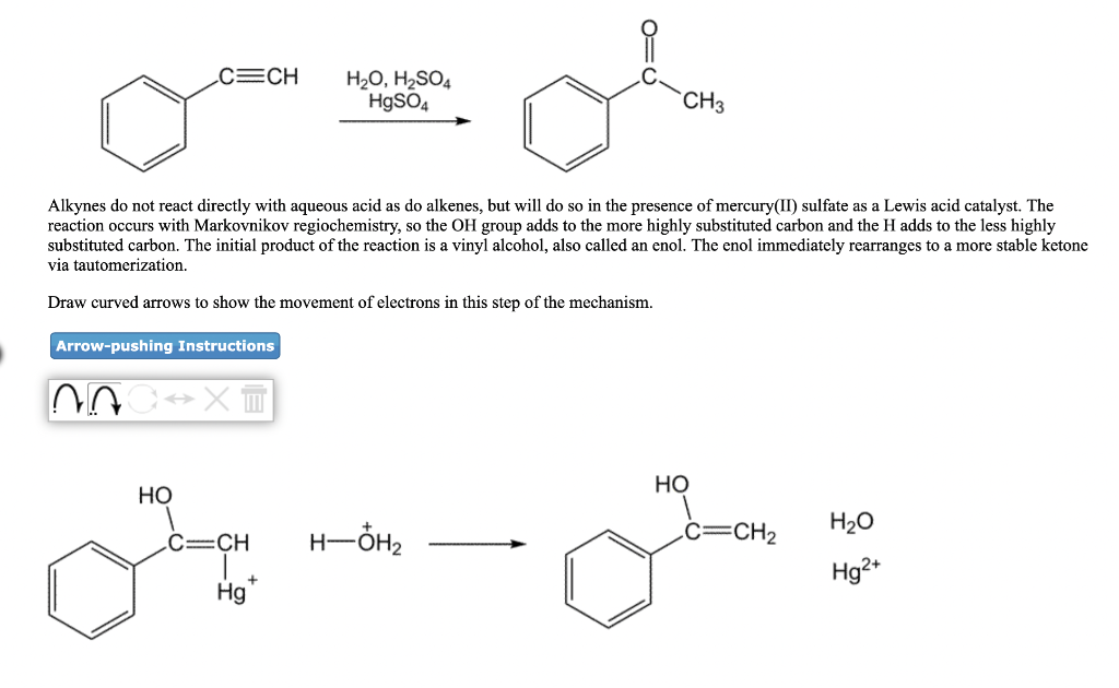 Solved CECH H20, H2SO4 HgSO4 CH3 Alkynes do not react | Chegg.com